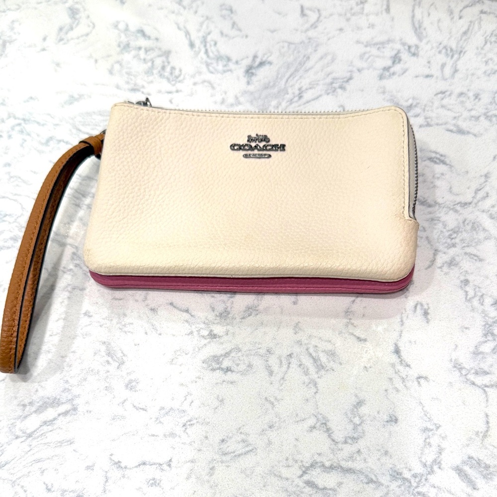 Coach Ivory and Rose Wristlet